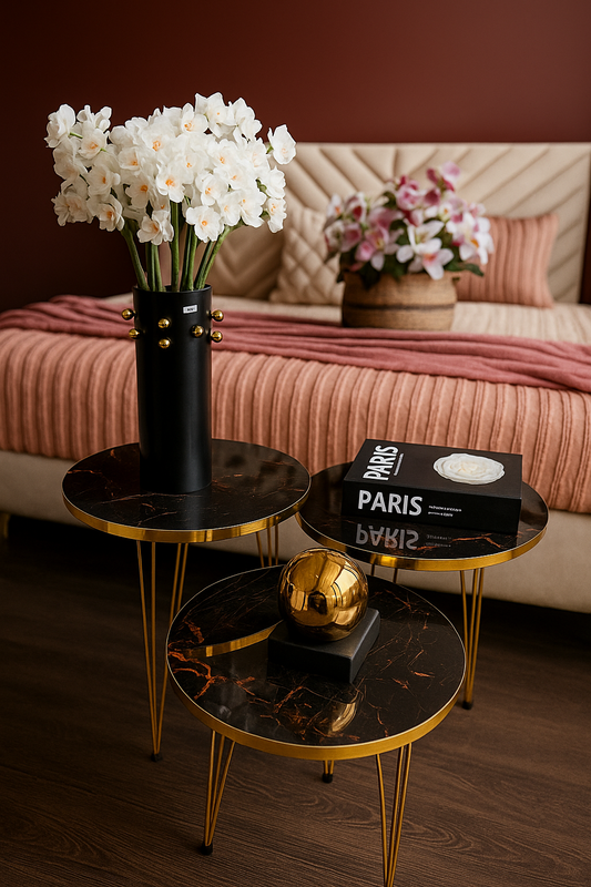 Black Gold Nesting Table Set – Best Price in Pakistan