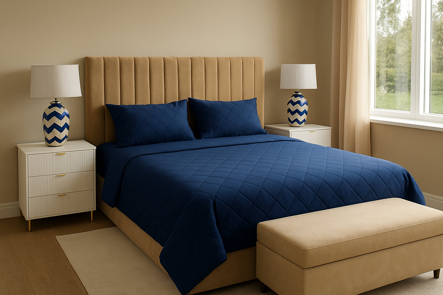 Kenva King Size Double Bed – Wooden Structure | Define Wood