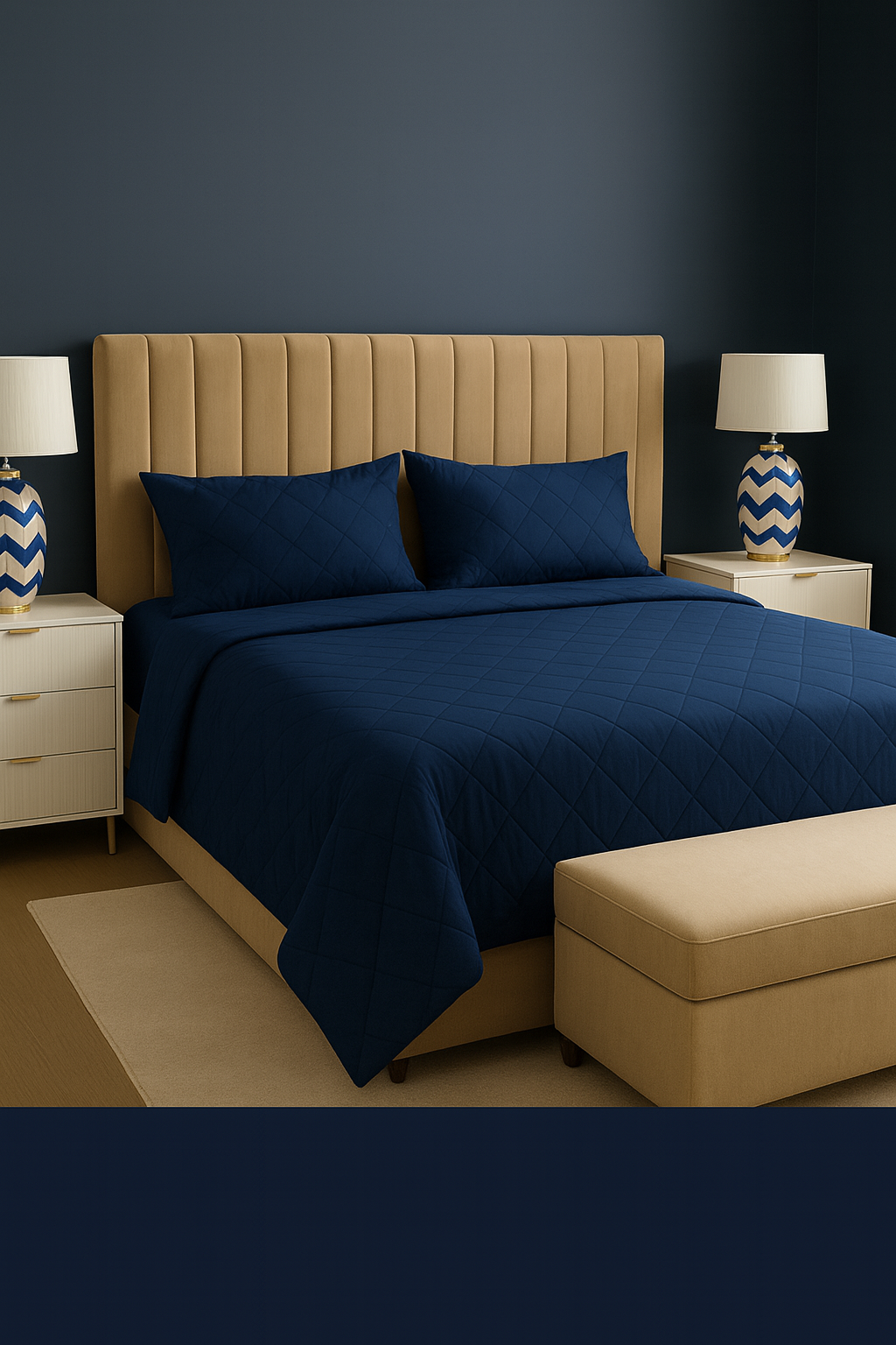 Kenva King Size Double Bed – Wooden Structure | Define Wood